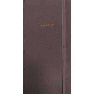 Charcoal Soft Touch Slim Diary 2025