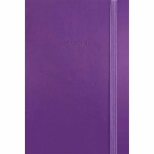 Purple Soft Touch A7 Diary 2025