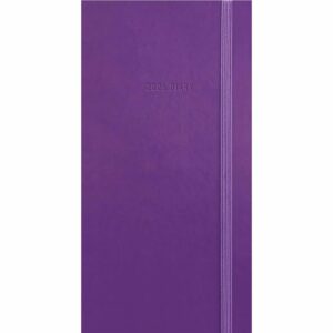 Purple Soft Touch Slim Diary 2025