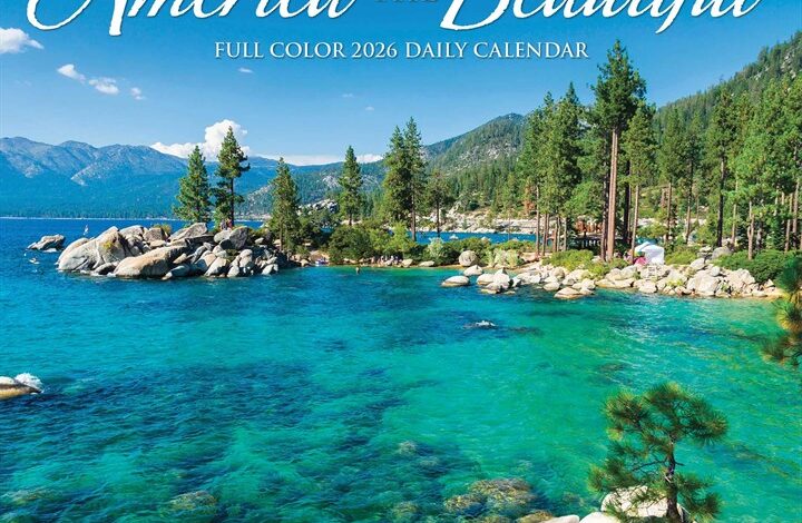 America The Beautiful Desk Calendar 2026
