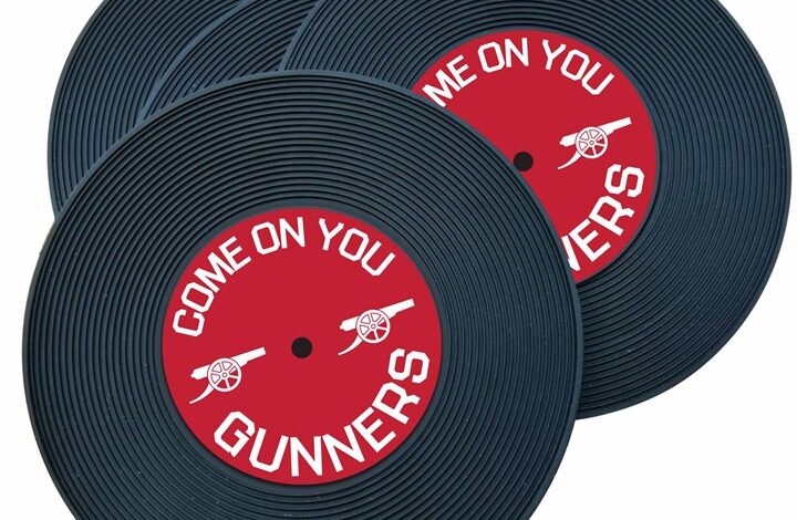 Arsenal FC 4 Pack Record Coasters
