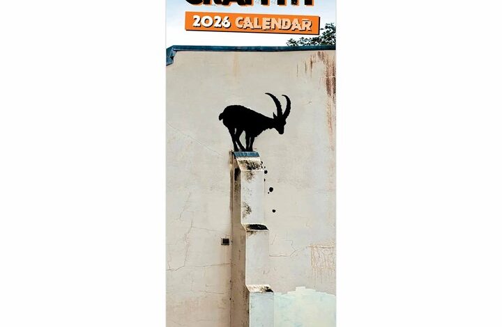 Banksy's Graffiti Slim Calendar 2026