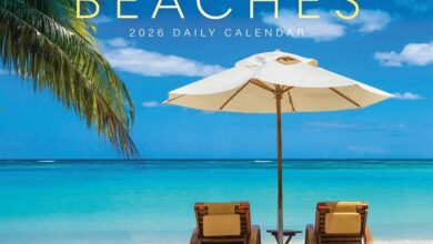 Beach Life Desk Calendar 2026