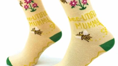 Bee-utiful Mummy Socks - Size 4 - 8