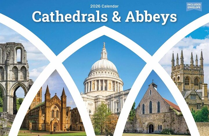 Cathedrals & Abbeys A5 Calendar 2026