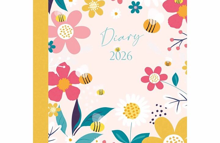 Contemporary Flowers A6 Diary 2026