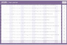 Essential A1 Poster Planner 2026