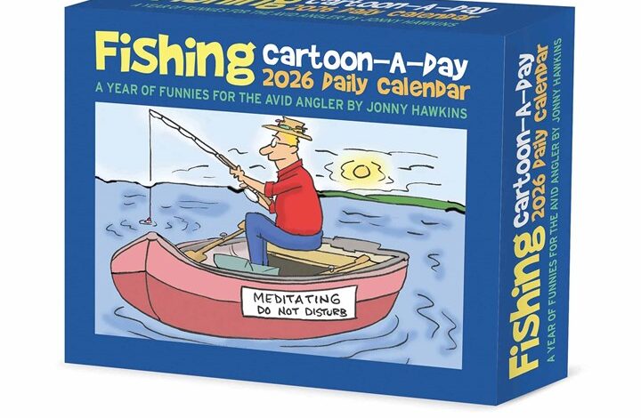 Fishing Cartoon A Day Desk Calendar 2026