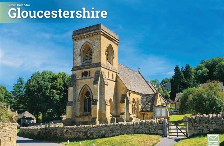 Gloucestershire A4 Calendar 2026