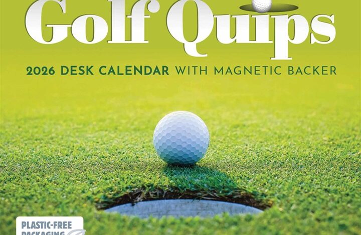 Golf Quips Mini Desk Calendar 2026