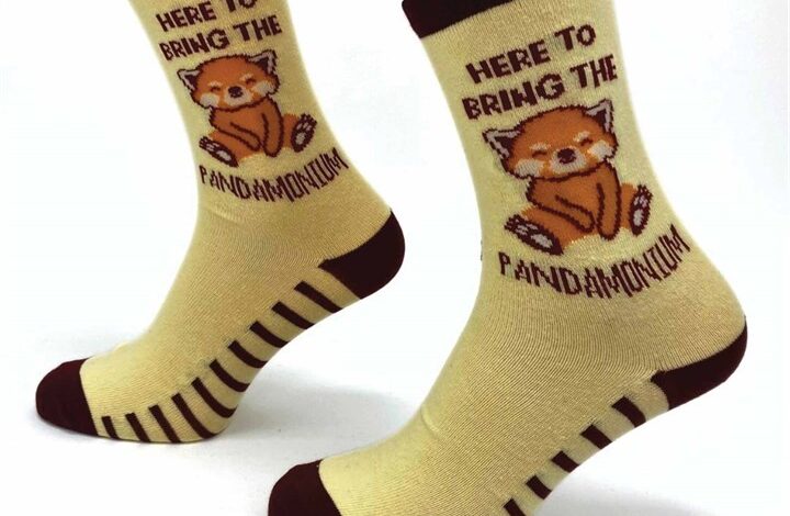 Here to Bring the Pandamonium Socks - Size 4 - 8