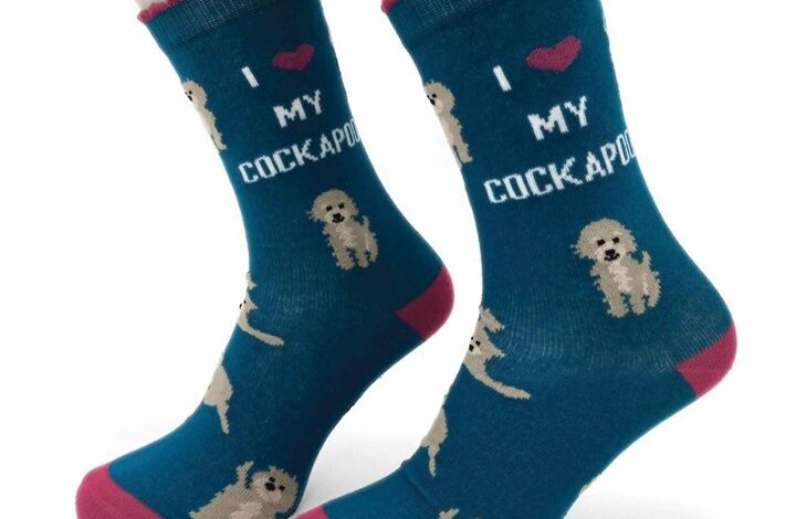 I Heart My Cockapoo Socks - Size 4 - 8