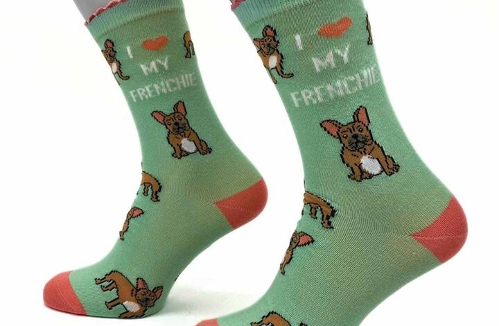 I Heart My Frenchie Socks - Size 5 - 8