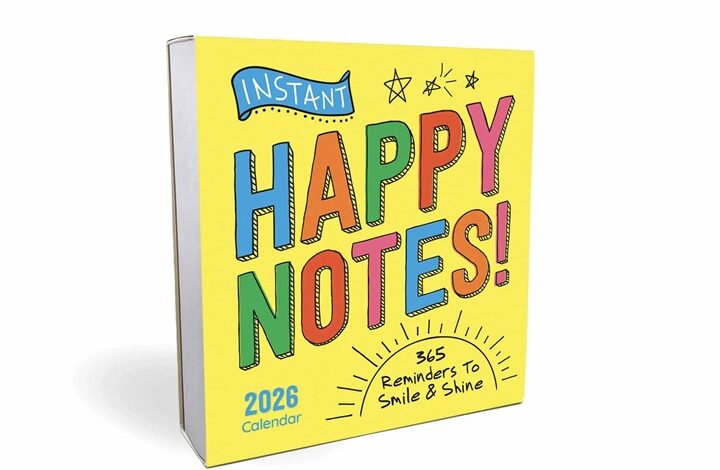 Instant Happy Notes Desk Calendar 2026