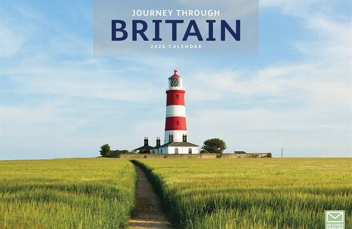 Journey Through Britain A4 Calendar 2026