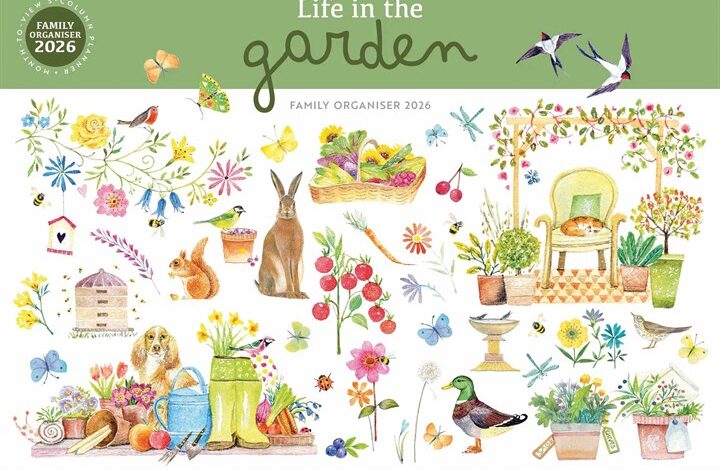 Life In The Garden A4 Family Organiser 2026