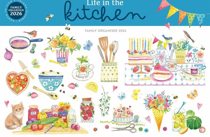 Life In The Kitchen A4 Family Organiser 2026
