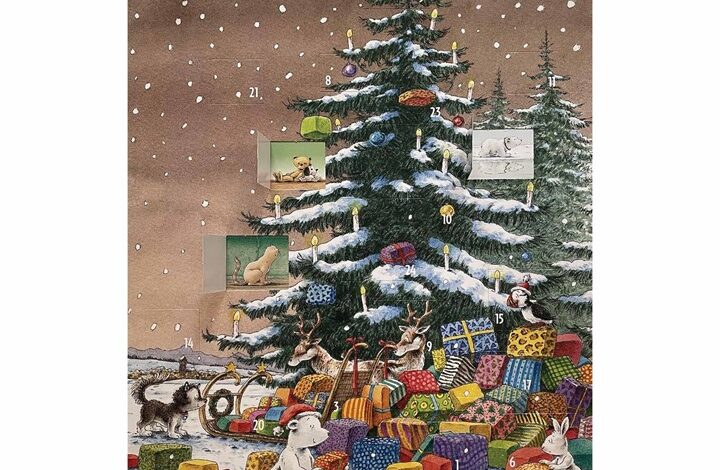 Little Polar Bear Under Christmas Tree Traditional Advent Calendar