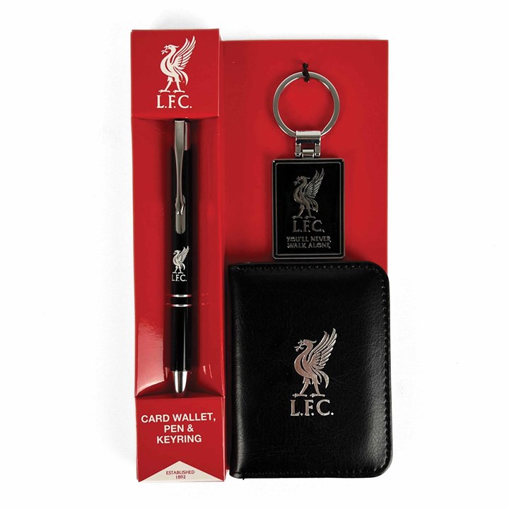 Liverpool FC 3 Piece Set Card Holder, Keyring & Pen