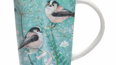 Long Tailed Tits Riverbank Latte Mug