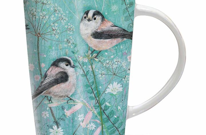 Long Tailed Tits Riverbank Latte Mug