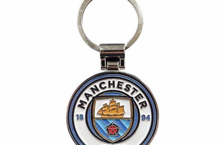 Manchester City FC Crest Shaped Keyring