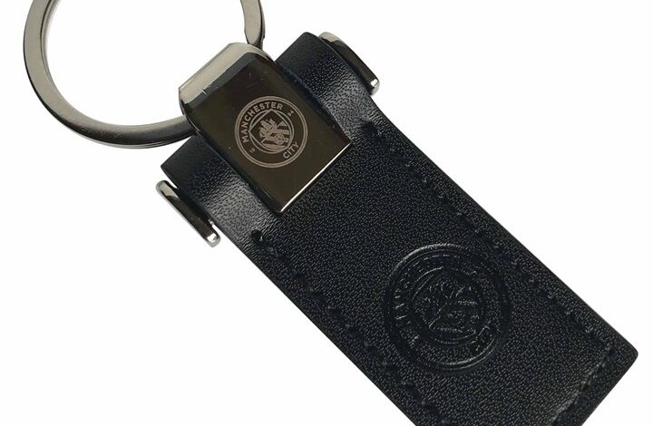 Manchester City FC Leather Keyring