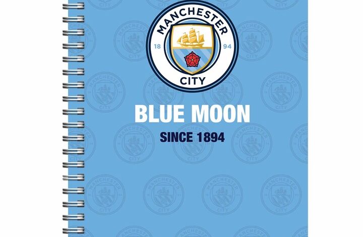 Manchester City FC Spiral Crest A5 Notebook