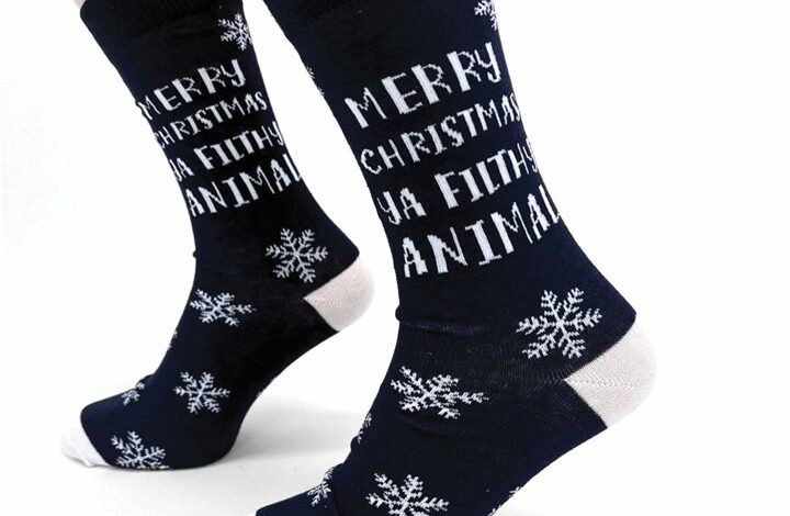 Merry Christmas Ya Filthy Animal Socks - Size 7 - 11
