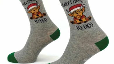Merry Christmas to Moo Socks - Size 4 - 8