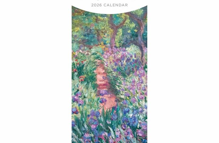 Monet Slim Calendar 2026