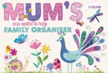 Mum's Fabric & Buttons A4 Family Organiser 2026