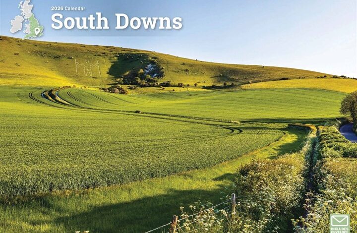 South Downs A4 Calendar 2026