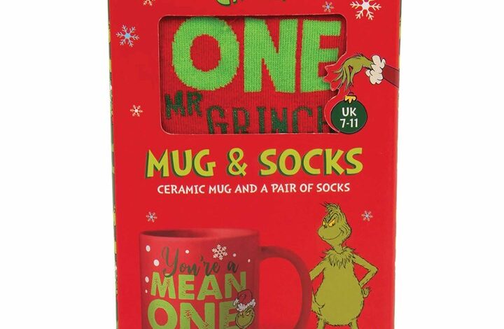 The Grinch Red Mug & Sock Set