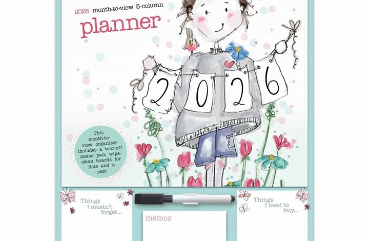 Tracey Russell A3 Family Planner 2026
