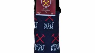 West Ham United FC Print Design Socks - Size 8 - 11