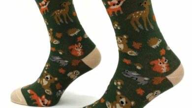 Woodland Animals Socks - Size 4 - 8