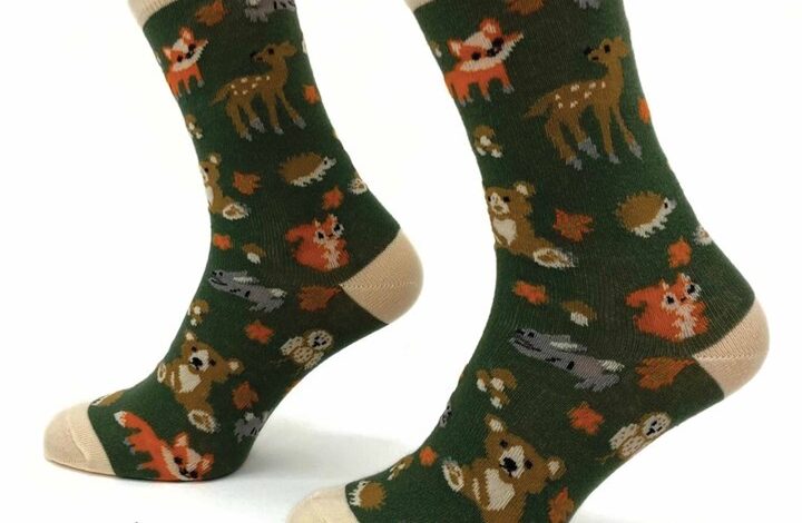Woodland Animals Socks - Size 4 - 8
