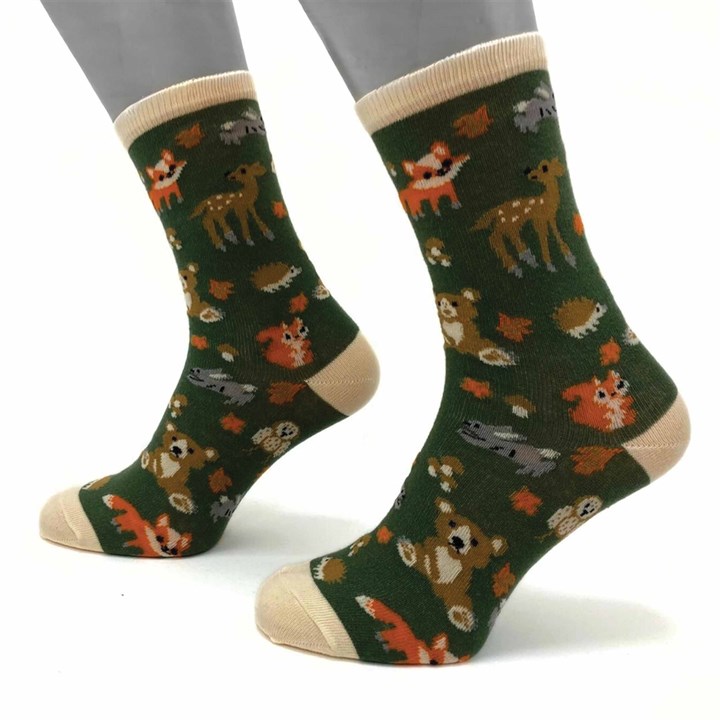 Woodland Animals Socks – Size 4 – 8