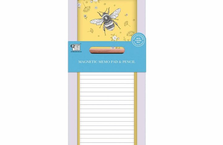 Yellow Bee Magnetic Memo Pad
