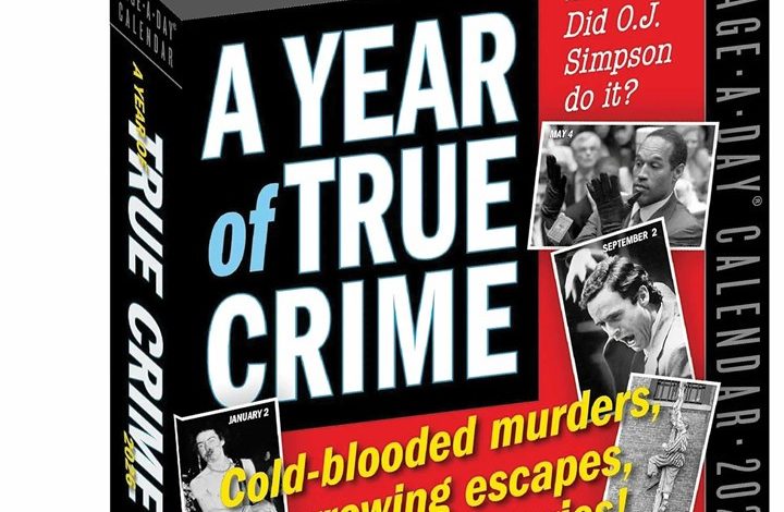 A Year of True Crime Desk Calendar 2026