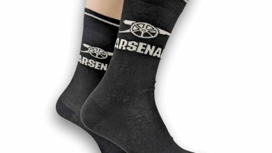 Arsenal FC Cannon Black & White Socks - Size 7 - 11