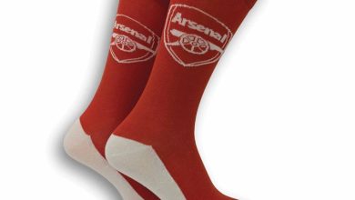 Arsenal FC Crest Red & White Socks - Size 7 - 11