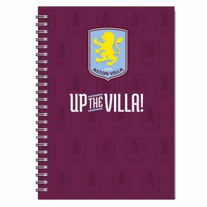 Aston Villa FC Spiral Crest A5 Notebook