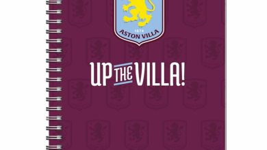 Aston Villa FC Spiral Crest A5 Notebook