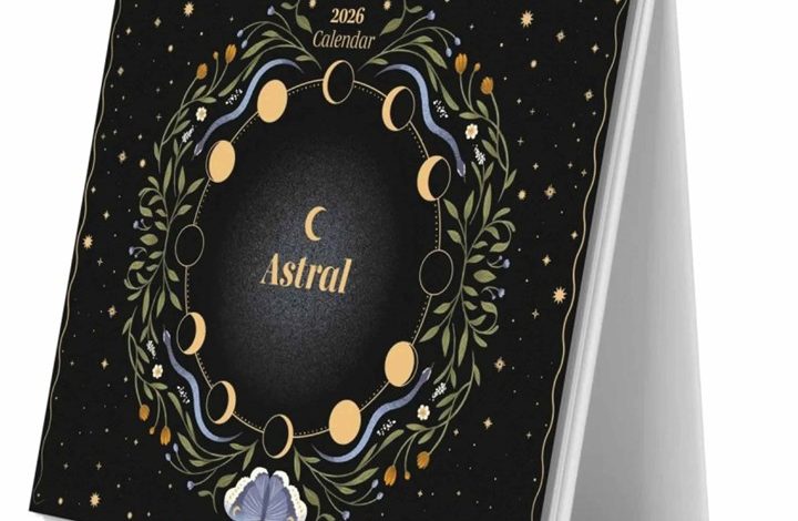 Astral Easel Desk Calendar 2026
