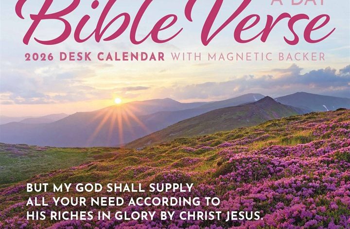 Bible Verse A Day Mini Desk Calendar 2026