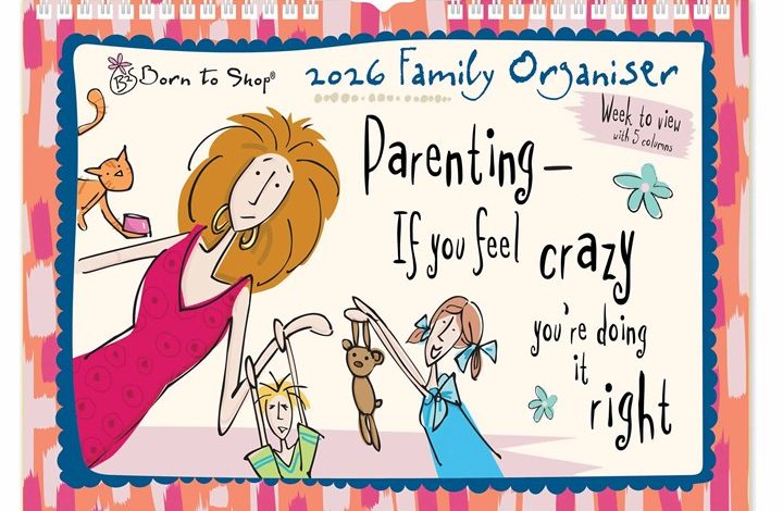 Born To Shop A4 Family Organiser 2026
