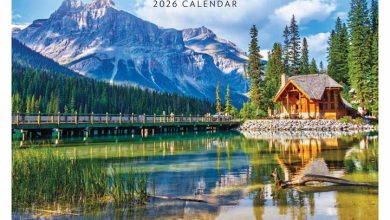 Canadian Rockies Easel Desk Calendar 2026