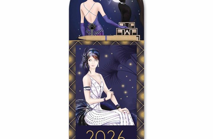 Claire Coxon Art Deco Magnetic Calendar 2026